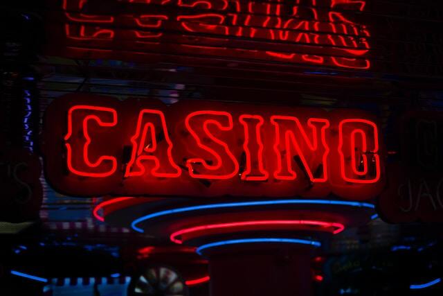 A red casino sign.