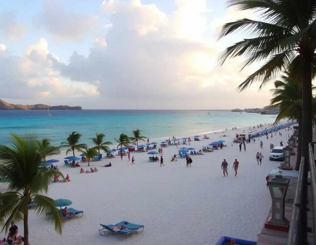 At Great Bay Beach in Philipsburg, St. Maarten.