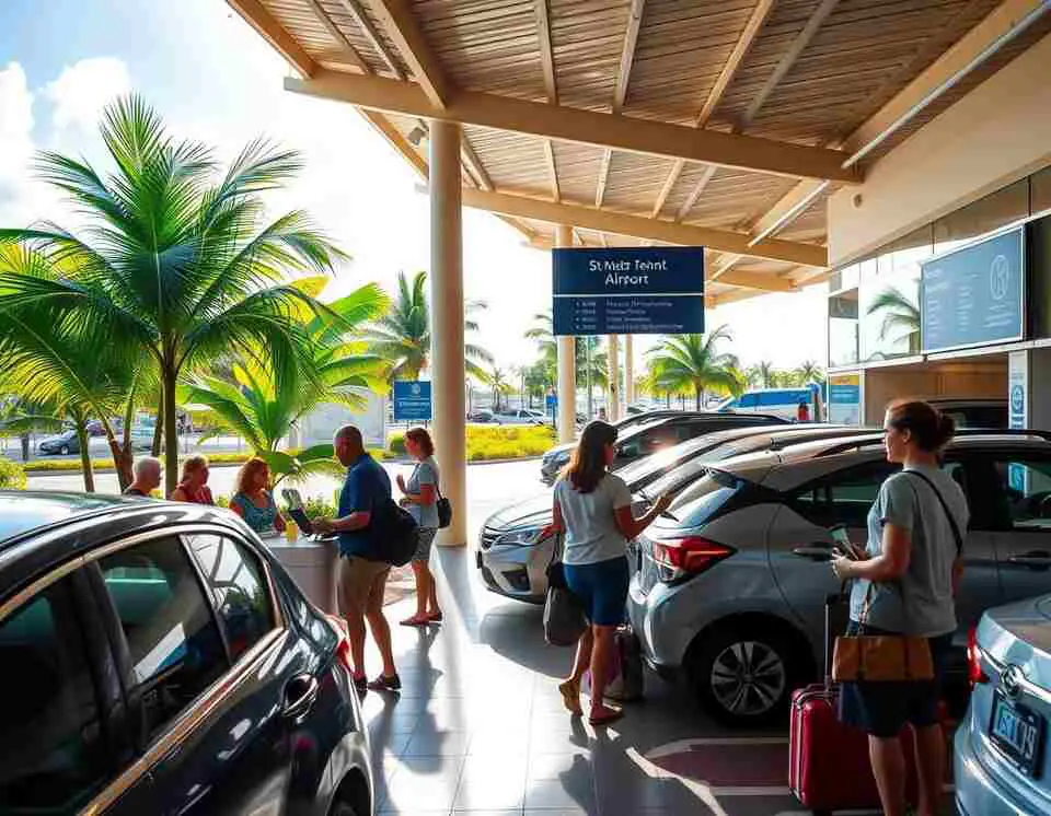 St. Maarten International Airport's car rental.